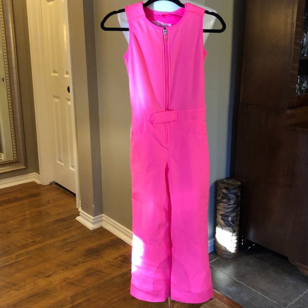 Spyder Bright Pink Girls Snow Ski Bib